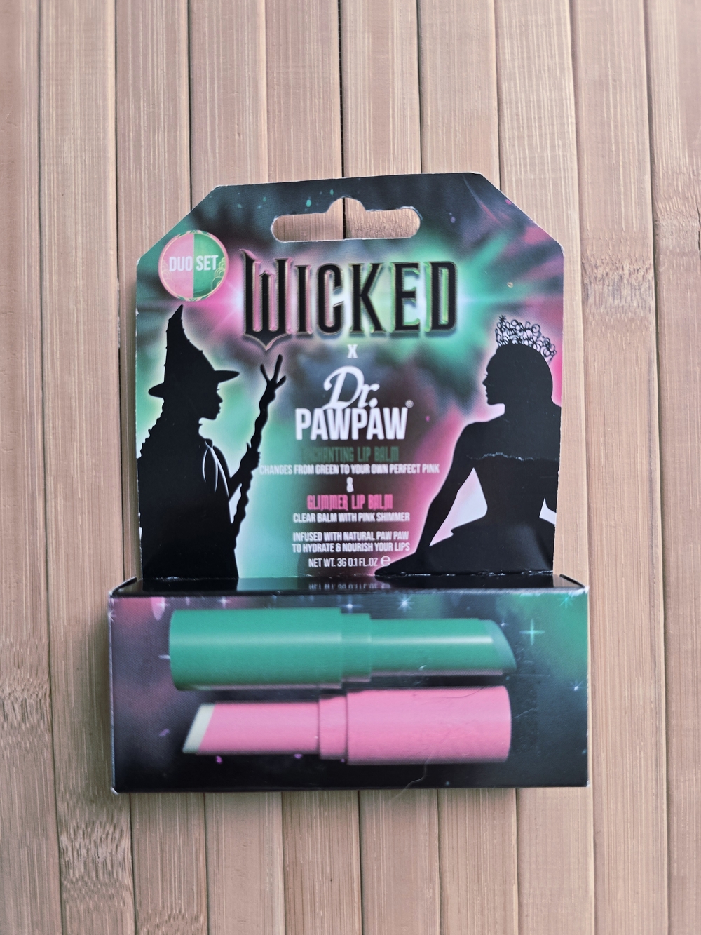 Wicked x Dr. PawPaw Duo Lip Balm Set - Green & Pink